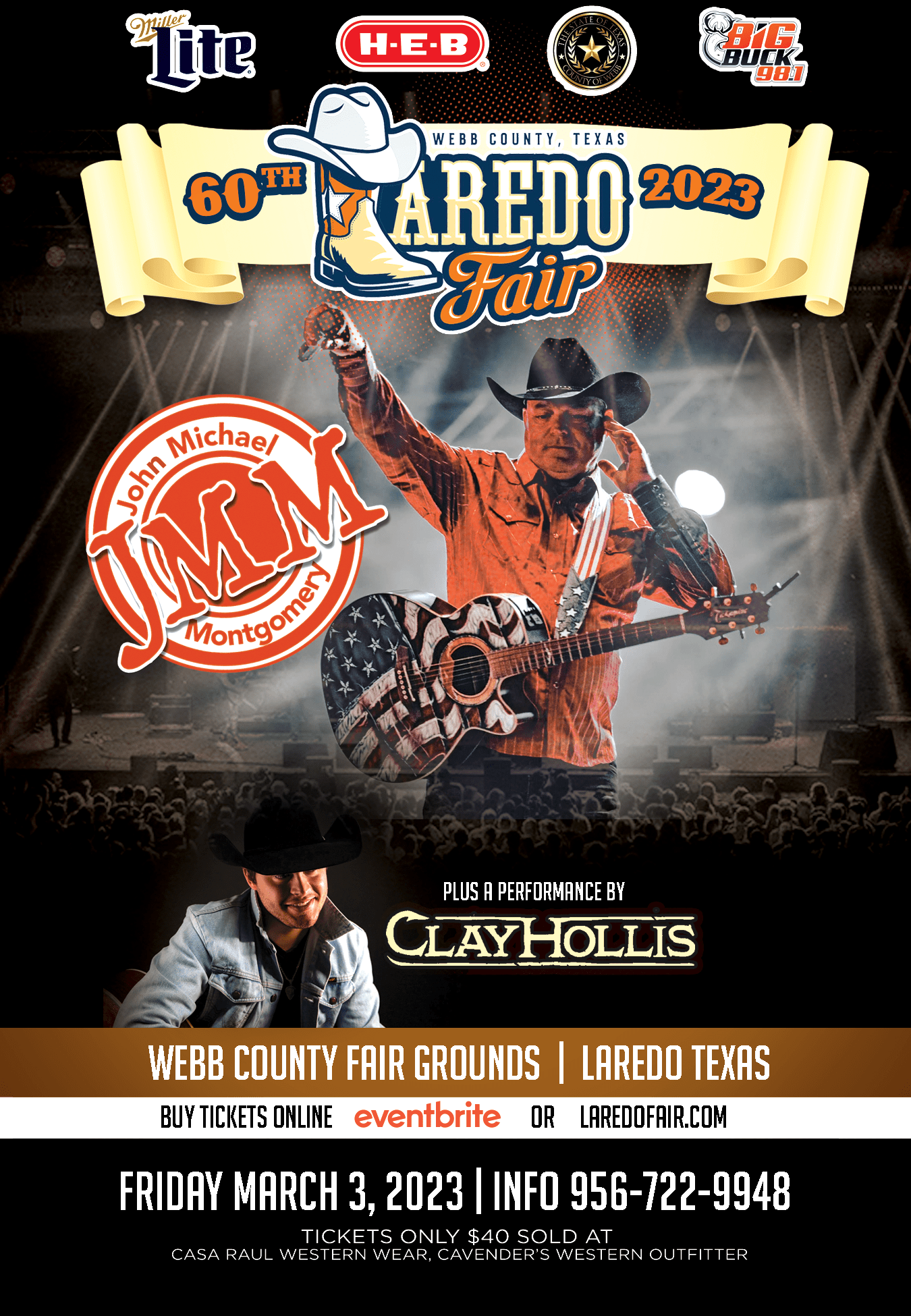 John Michael Montgomery, Clay Hollis - Friday, March 3rd
