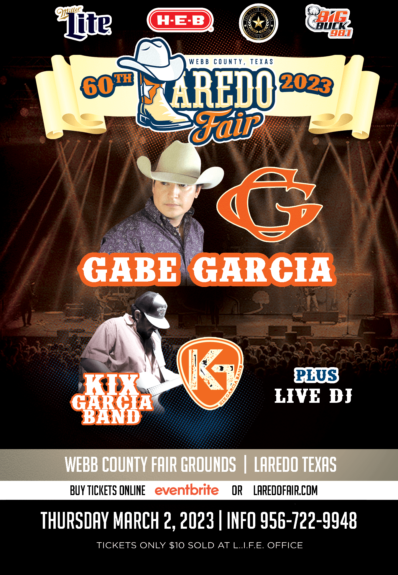 Gabe Garcia, Kix Garcia Band, Plus Live DJ - Thursday, March 2nd