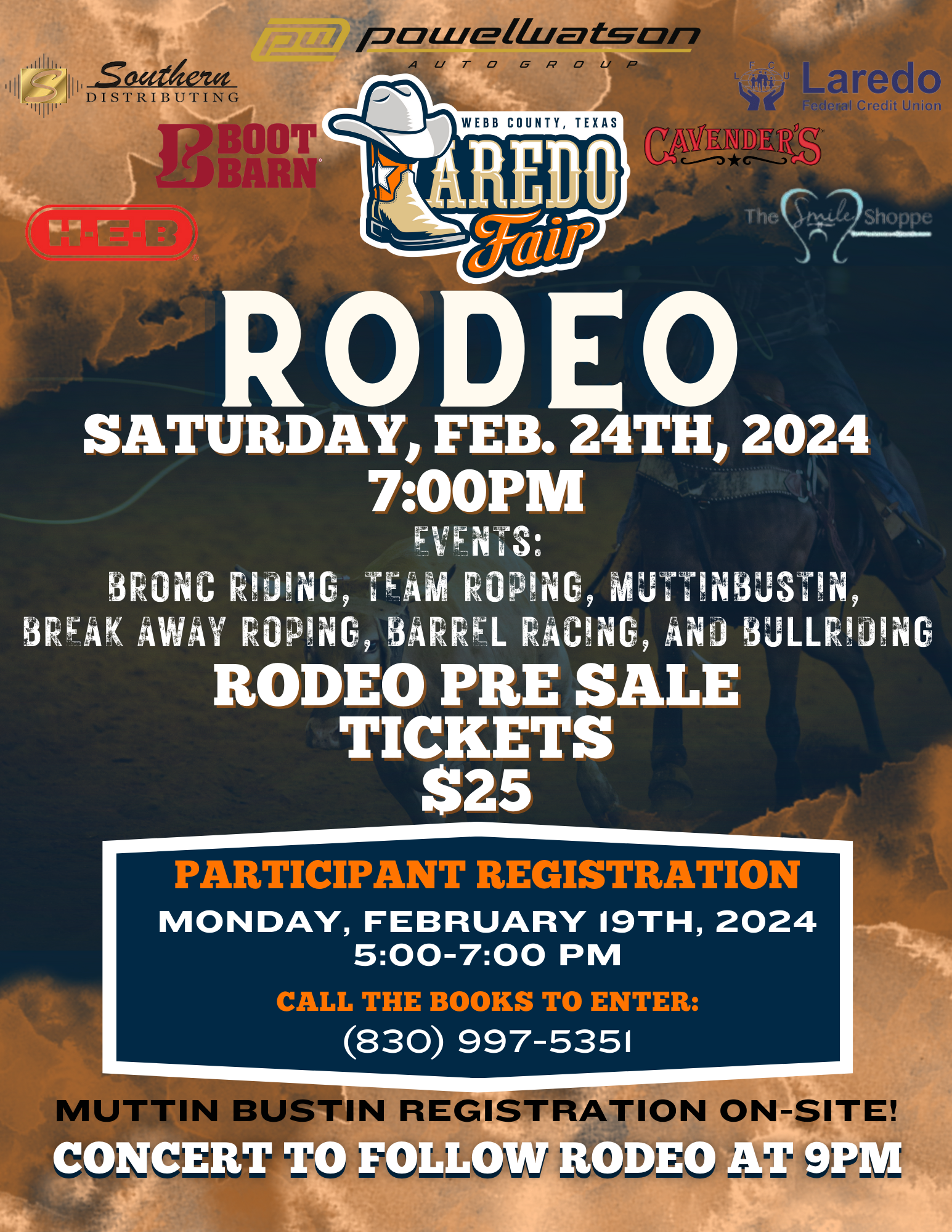 Rodeo Night- Saturday, February 24